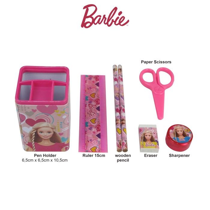 

PROMO..!! BARBIE STATIONERY SET / ALAT TULIS SET ORI / PEN HOLDER BB20006