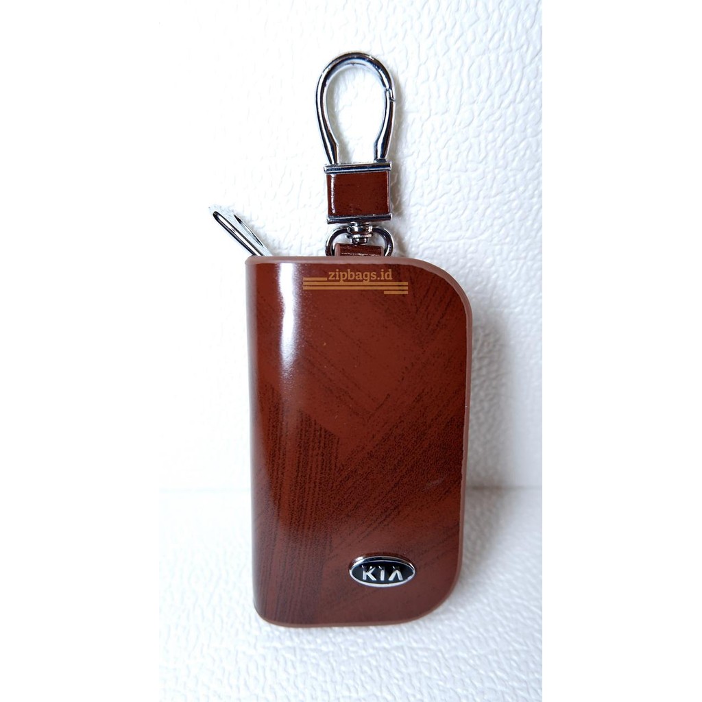 PREMIUM Dompet Gantungan Kunci Kulit STNK Mobil Motor Logo KIA Import 03