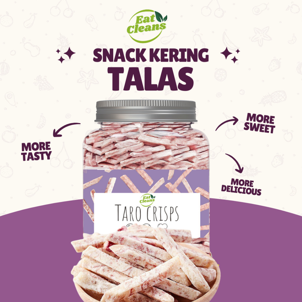 

Keripik Talas Crispy Gurih - Freeze Dried Taro - Cemilan Sehat Kripik Kering - Cemilan Rendah Kalori