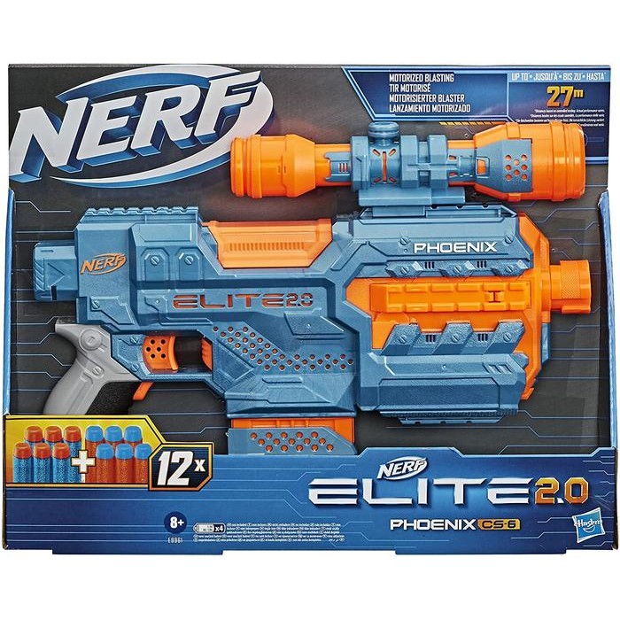NERF ELITE 2.0 PHOENIX CS6 AUTOMATIC 12 DARTS THE NEW NERF STRYFE ORI
