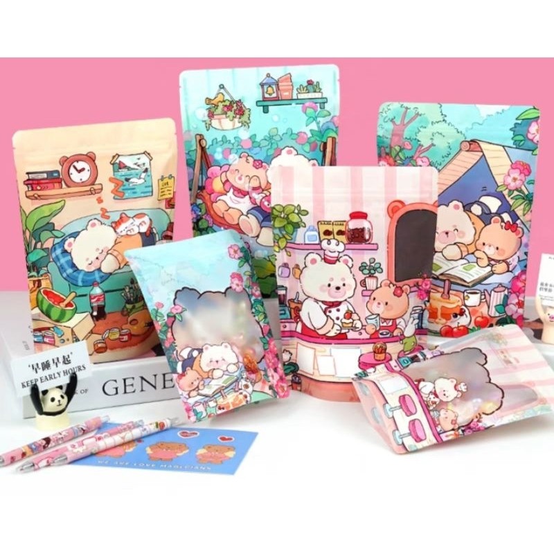 

Plastik / Hampers / kantong/ bungkus ulang tahun/ hadiah lucu cute Viral Murah ukuran 16x23+8cm