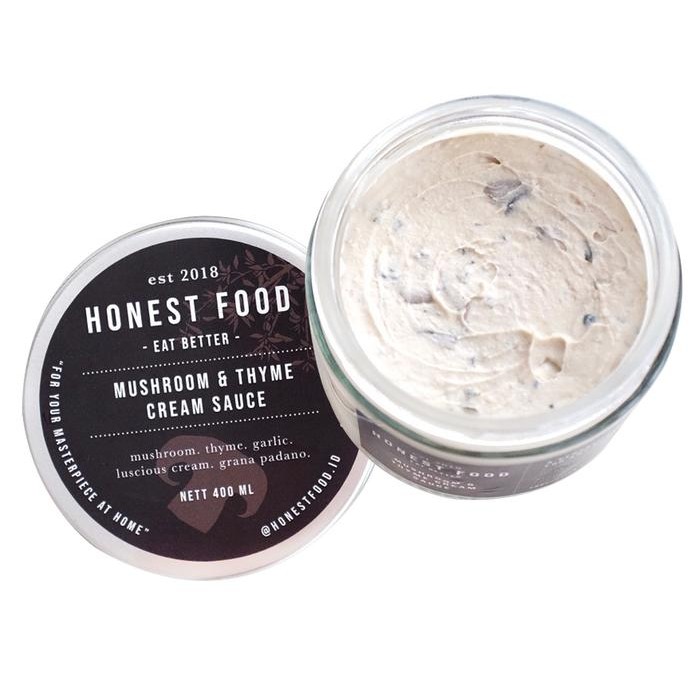 

CARAKA.STORE1 MUSHROOM CREAM SAUCE HONESTFOOD - SAUS KRIM JAMUR (BAHAN MASAKAN SAUS PASTA, SAUS