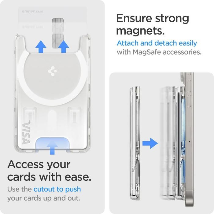 

Card Holder Stand Magnetic Iphone 16 15 14 13 12 Spigen Zero One Magsafe Dompet Wallet Kartu Kulit