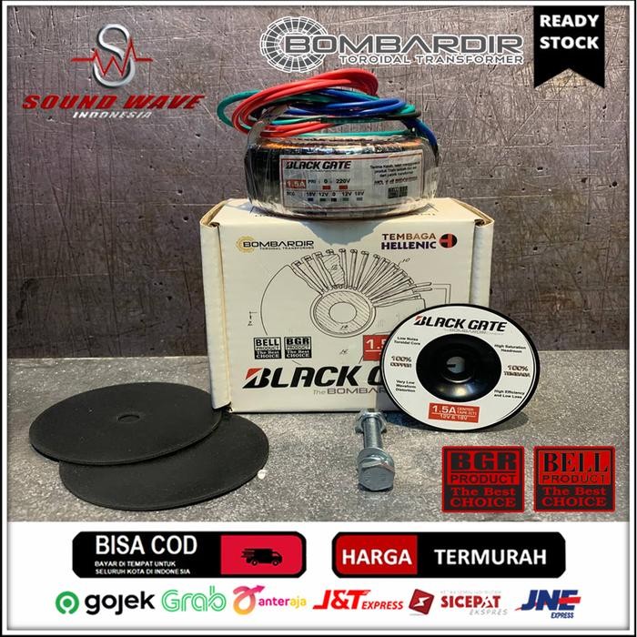 TRAFO TOROID 1,5A CT 12V&18V BLACKGATE