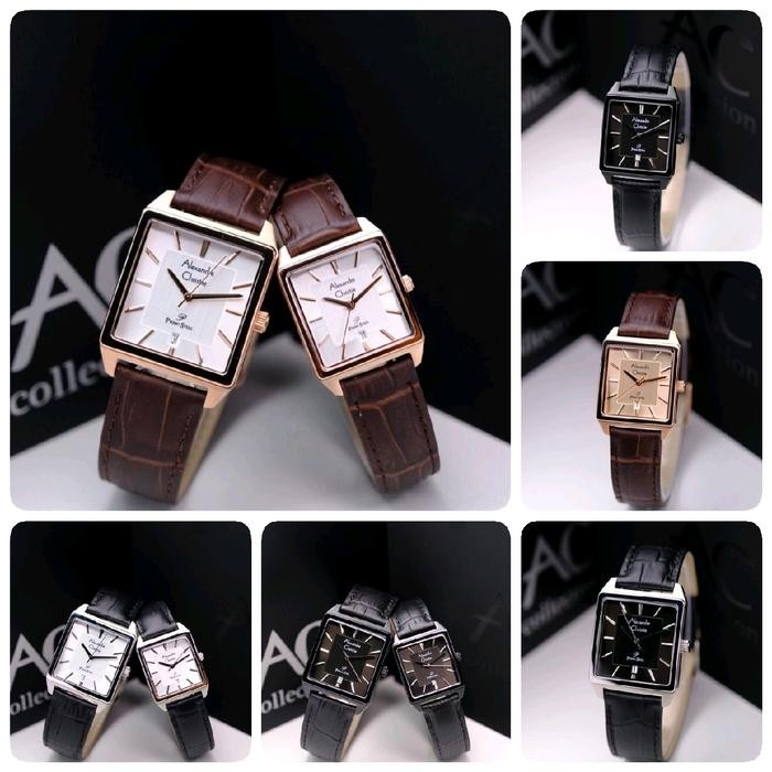 Jam Tangan Sepasang Alexandre Christie 1038 Couple Watches Asli 100%