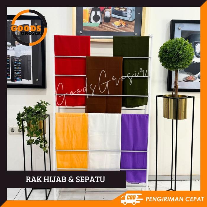 RAK JILBAB / RAK SEPATU AMAZING & GANTUNGAN JILBAB 10 TINGKAT MULTIFUNGSI Plastik