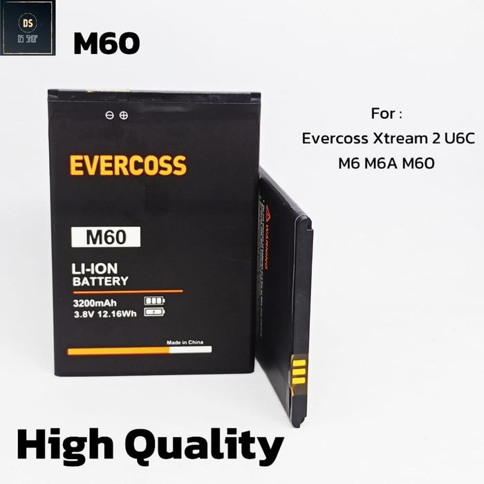 Mutu- Baterai Hp Cross Evercoss U6C Xtream 2 Prime Ori M6 M6A M60 Batrai Oem