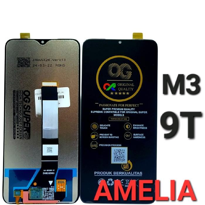 Mutu- Lcd Untuk P0C M3 / R3Dmi 9T Fullset Touchscreen Black