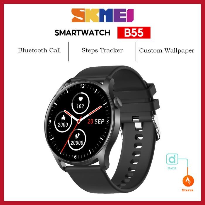 Siap- Skmei Jam Tangan Pria Wanita Smartwatch Olahraga Tipis Casual