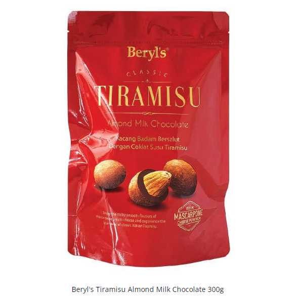 

Beryl's Classic Tiramisu Almond Pouch 300gr