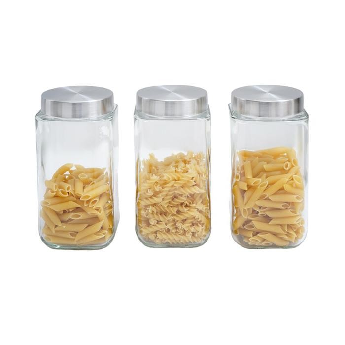 HK11- Informa Elemental Kitchen 1.1 Ltr Set 3 Pcs Sydney Stoples Kaca Jar Tempat Simpan