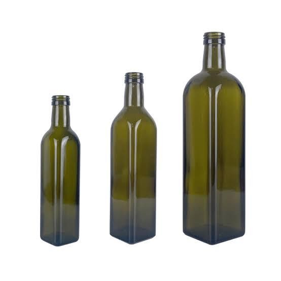 HK11- Dark Green Glass Bottle Olive Oil Botol Kaca Hijau Minyak Zaitun