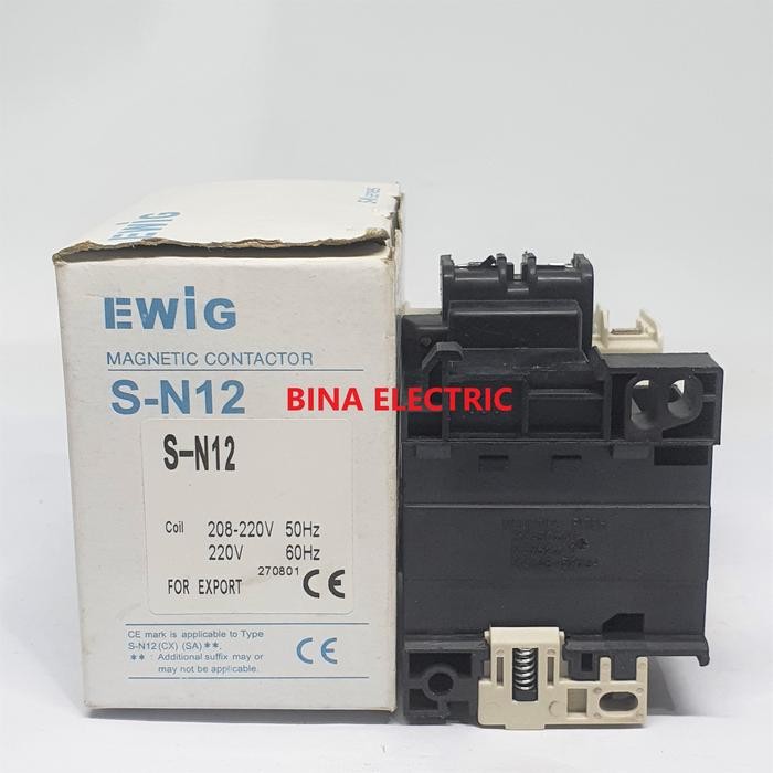 Magnetic Contactor Ewig S-N12 3P 20A / Kontaktor Ewig Sn12 Sn-12