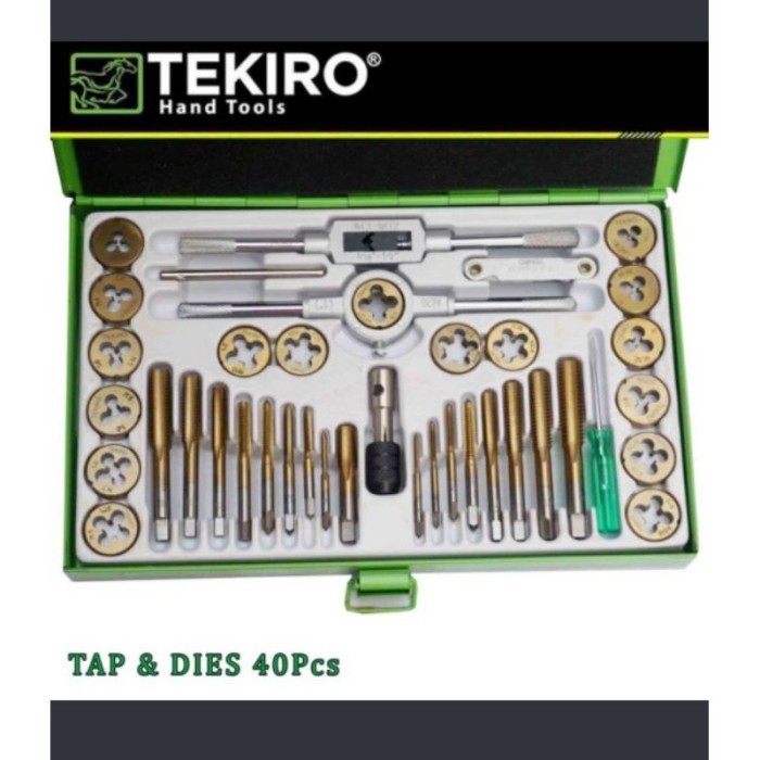 

PROMO TEKIRO TAP AND DIES SET 40 PCS DRAT LUBANG DAN BAUT LIMITED