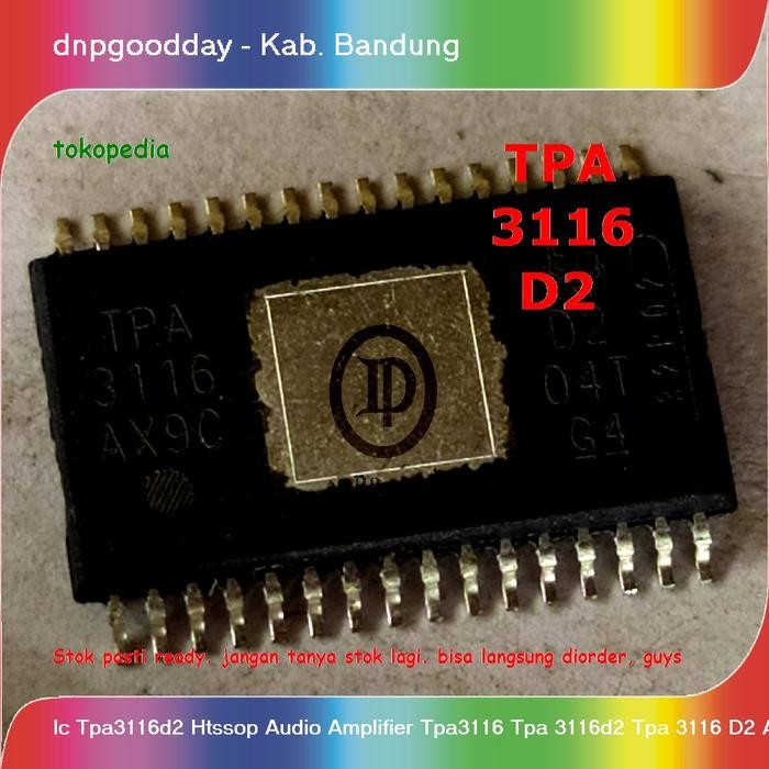 Mantap- Ic Tpa3116d2 Htssop Audio Amplifier Tpa3116 Tpa 3116d2 Tpa 3116 D2 Adr