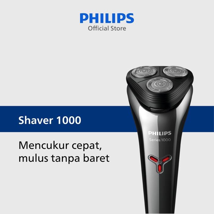Philips Shaver 1000 Alat Cukur Electric Kumis dan Jenggot Pria Cukur Cepat Tanpa Luka Baret dengan
