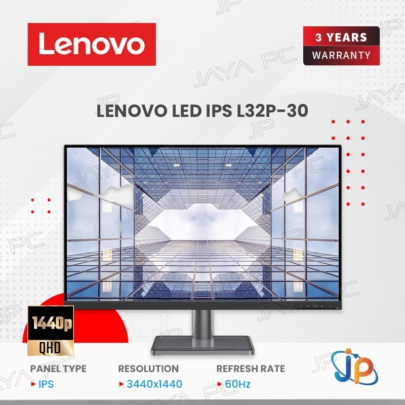 Monitor Lenovo LED IPS L32P-30 - 2K QHD 32" Inch