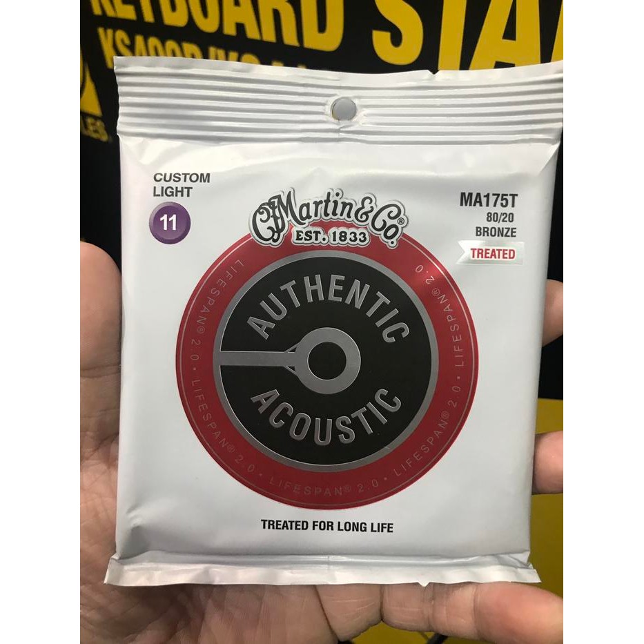 Martin & Co. Custom Light 11. Ma175T 80/20 Bronze Treated Acoustic Guitar Strings