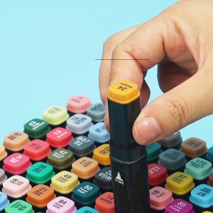 

Ready- Kp172 - Spidol Warna Warni Sketsa Spidol Umum 1 Set Sketch Marker 2 Tip Touch Marker Spidol