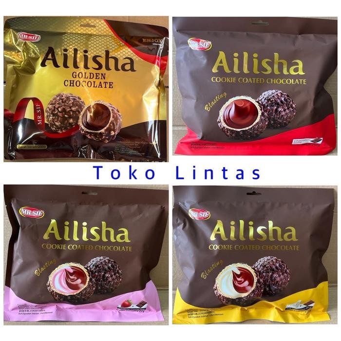 

Ailisha Cookie Coated Chocolate 250g Strawberry Milk Chocolate Taste