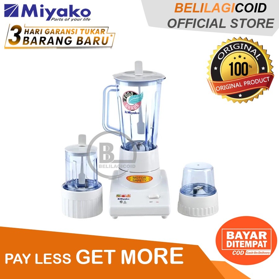 Miyako Blender 3in1 Plastik BL 102 PL / Blender Plastik Miyako BL-102PL / Blender Miyako ORIGINAL