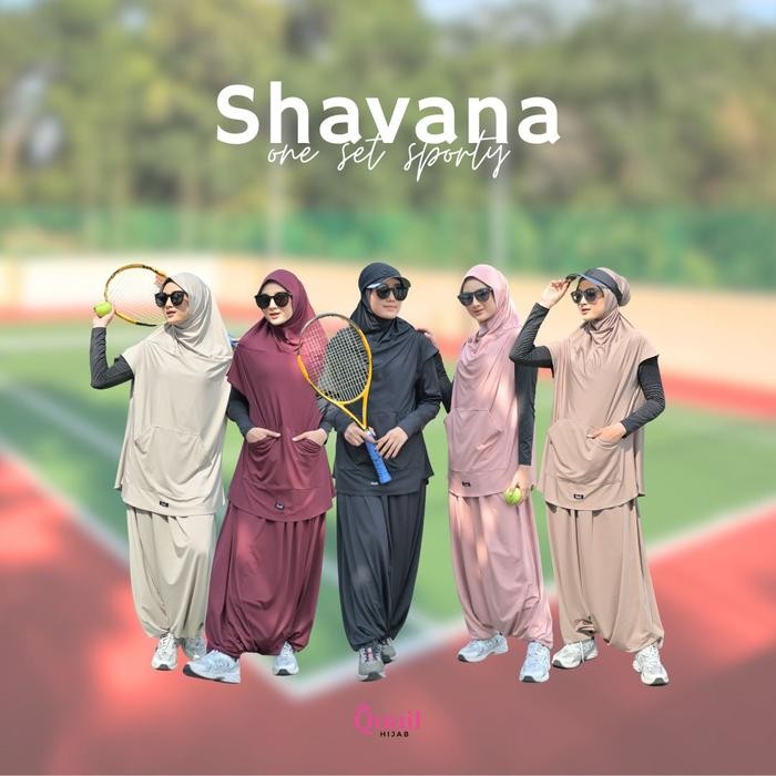 ASLI Quail Hijab - Shavana One Set Satu Set Baju Olah Baju One Set Kulot Sporty size Jersey Premium