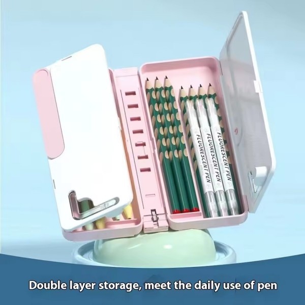 

Tempat Pensil Lipat 2IN1 Multifungsi Dengan Tatakan Buku Dan Papan Tulis Praktis / K Pensil Lipat