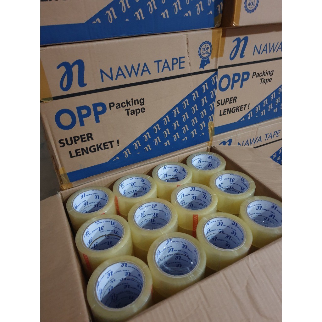

Lakban Packing Ocin-Nawa-Tape 48x100Y Bening dan 1/2 dus isi 36 pcs