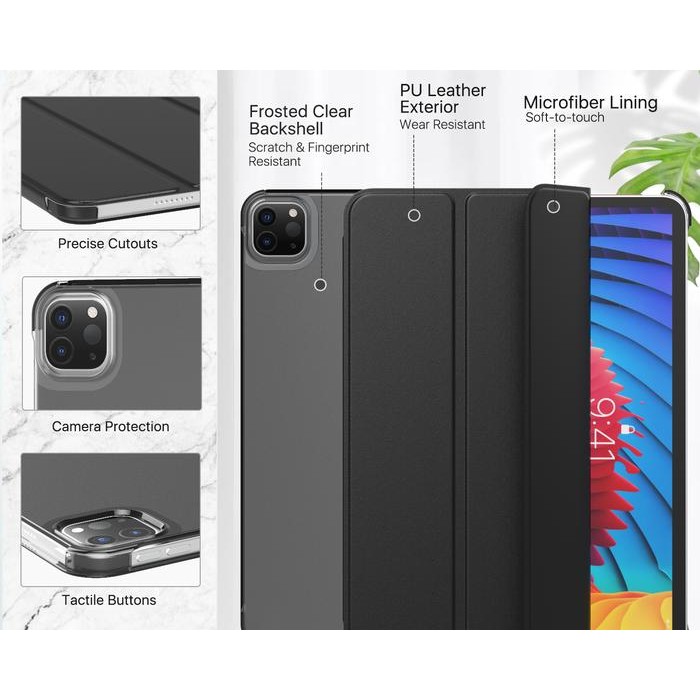 MURAH.. MOKO CASE FOR IPAD PRO 11/12.9 INCH 2020/2021 M1/2022 M2 GEN 2 3 4 5 6 - TRIFOLD STAND