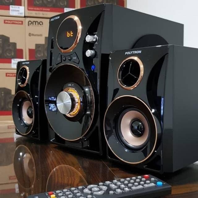 Salon Aktif Polytron Speaker Bluetooth USB Remote Extra Bass *