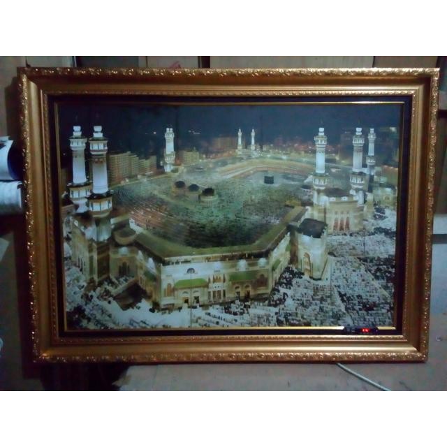 dekorasi hiasan dinding makkah_madinah lampu plus mp3 ayat alquran *