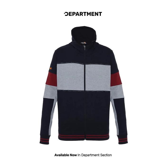 GASS.! HOODIE PRIA ELLESSE RUBBER TAPE MEN FULL ZIP HOODIE ELLMJH231BLK ORIGINAL