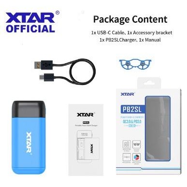 Original.. Xtar Pb2Sl Type-C Usb Power Bank Charger, Upgraded Version From Pb2S