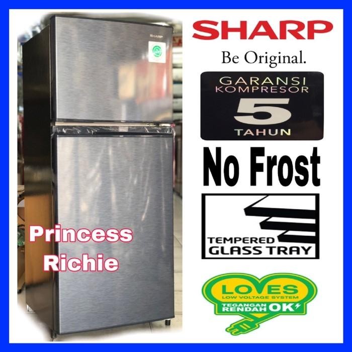 SendToday- Kulkas Sharp Sj196Mf-Ss 2 Pintu