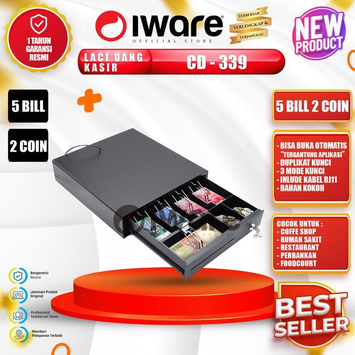 

SendToday- Cash Drawer Laci Uang Kasir Mini Iware Cd-320 Cd-339