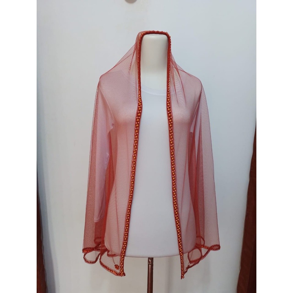 Slayer pengantin IBU BESAN TERACOTA / hijab pengantin / veil pengantin / veil pengantin hijab /