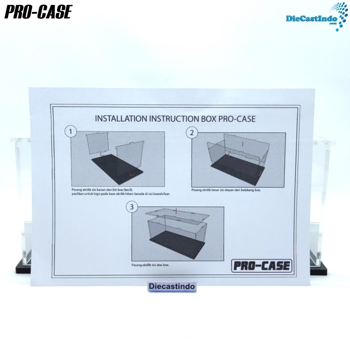 

Box Acrylic / Akrilik Display Knockdown Merk Pro-Case - Skala 1:24