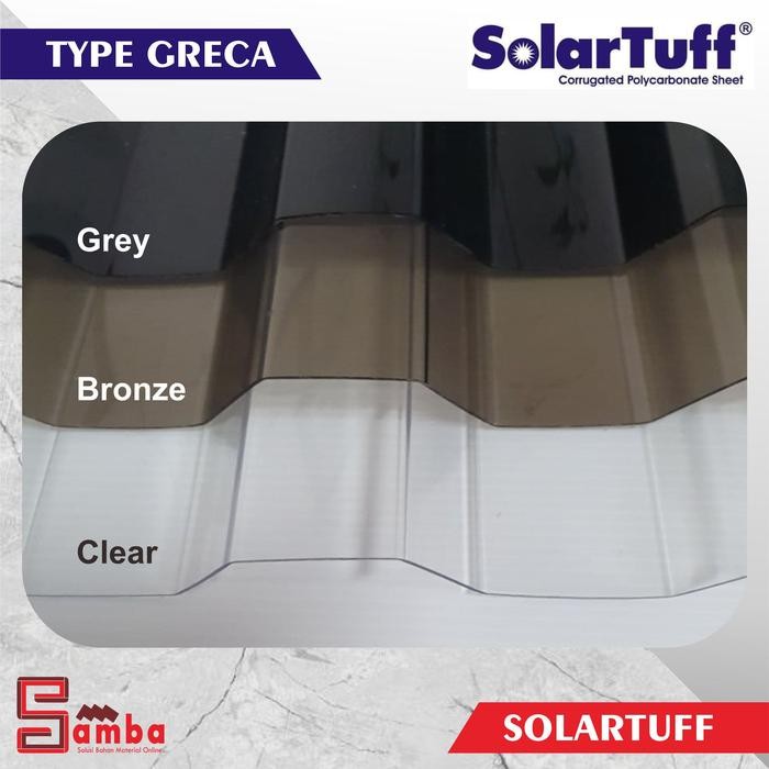 SOLARTUFF ATAP POLYCAONATE GRECA / ATAP GELOMBANG KOTAK *