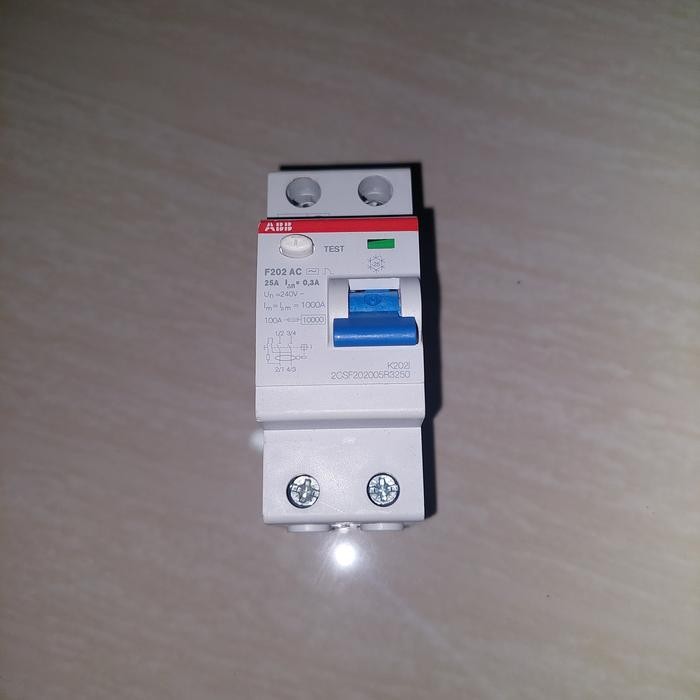 ABB ELCB F202 AC 25A 2P 30MA RCCB ABB BERKUALITAS