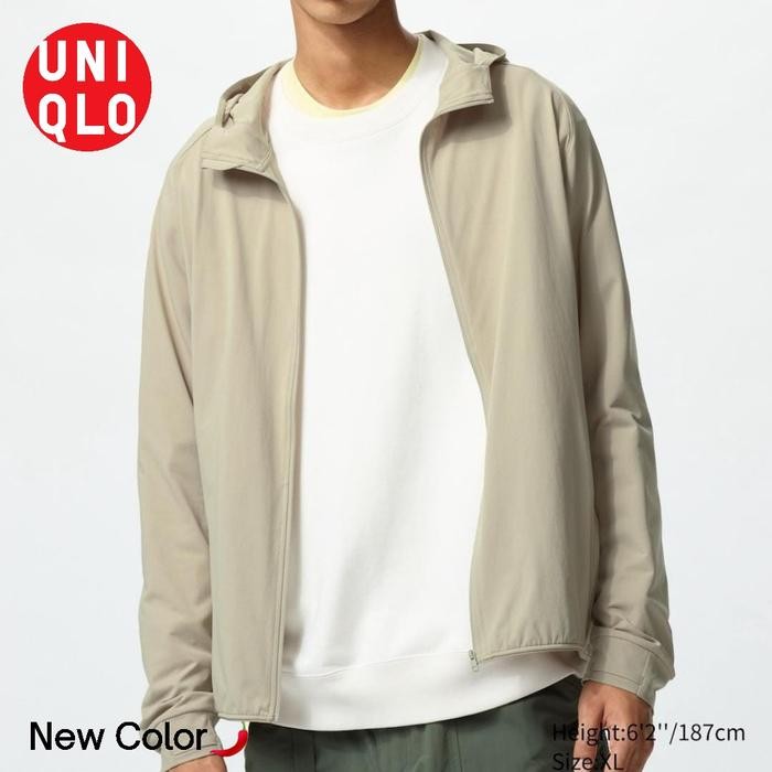 Jaket Hoodie Airism Resleting UV protection UNIQLO ORIGINAL TERMURAH