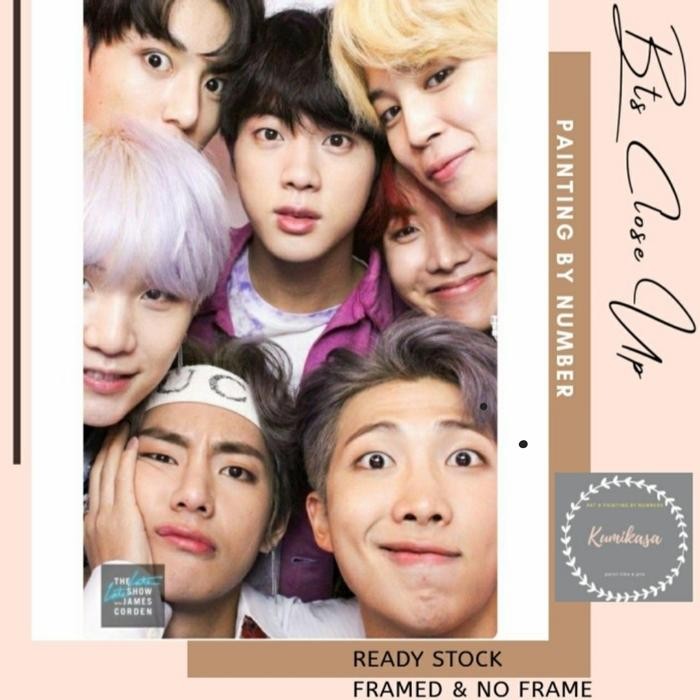Diy Painting By Number Bts 50X40Cm K-Pop Bangtan Korea Bts Close Up