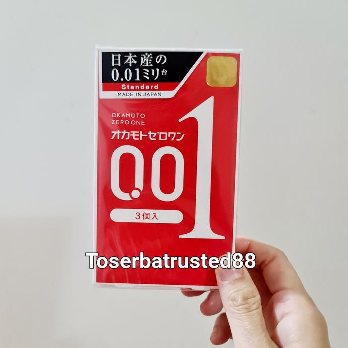 PvTerjamin- Okamoto Kondom 001 non Latex isi 3pcs Standar Lubricants Ori Jepang