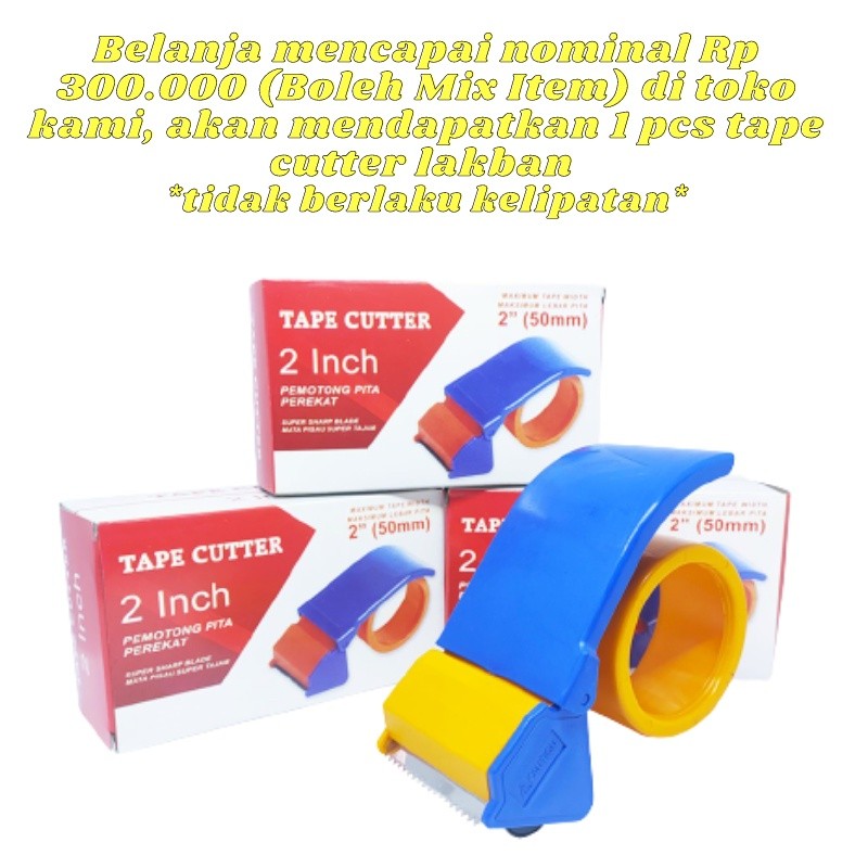 

[TERMURAH] Lakban OPP Tape / Lakban Clear White Dunia Packing 80 Yard (1 Dus)