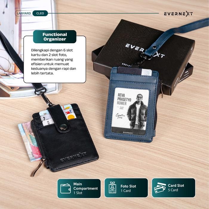 

Ready- Lanyard Kartu Id Card Holder Name Tag Kantor Tas Kalung Dompet Kartu Gantung Cleo