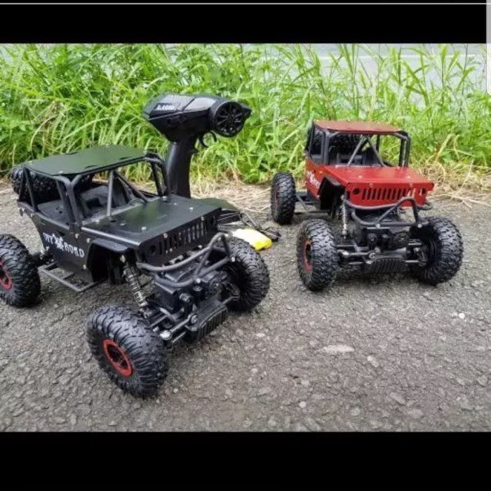 Rc Car Jeep Army Bahan Metal Alloy Besi 4Wd 2.4Ghz 4X4 Rc Diecast Jeep