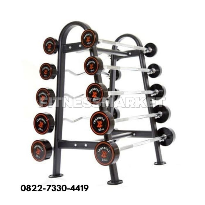 Ironbull Rubber Fixed Barbell 1 Set