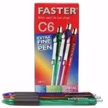 

Pulpen Faster Cetek C6 Hitam (12pcs)
