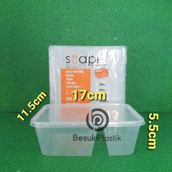 Kenanganpawon Thinwall Suapi 700Ml Sekat 2 / Thinwall Box Suapi 700Ml Sekat