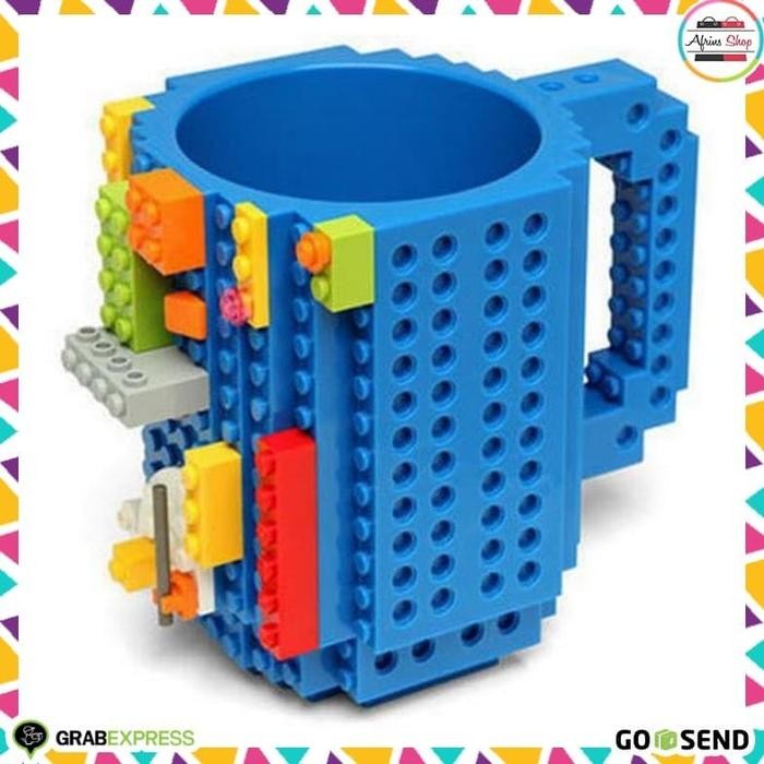 Pawongenz Gelas Lego Mug Lego Build-On Brick