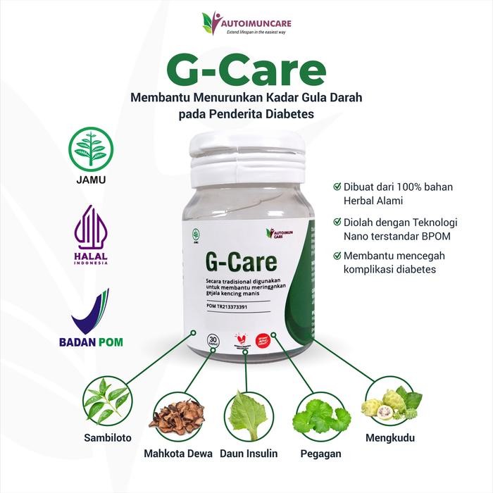 OBRAL Suplemen Herbal Detoks Gula Darah Tinggi dan Diabetes BPOM - Autoimun Care ORIGINAL Organik